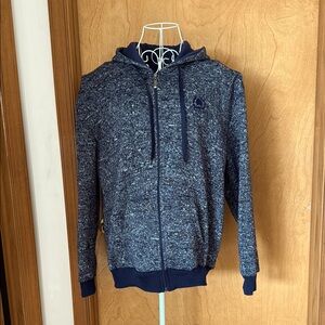 Men's Store 68 Size Large Blue Zipper Hooded Sweatshirt Las Vegas Logo.